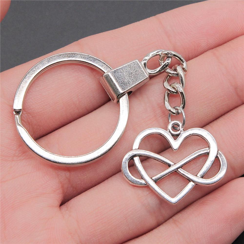 30mm Keychains Peach Heart Tags Wedding Jewelry Findings QY034