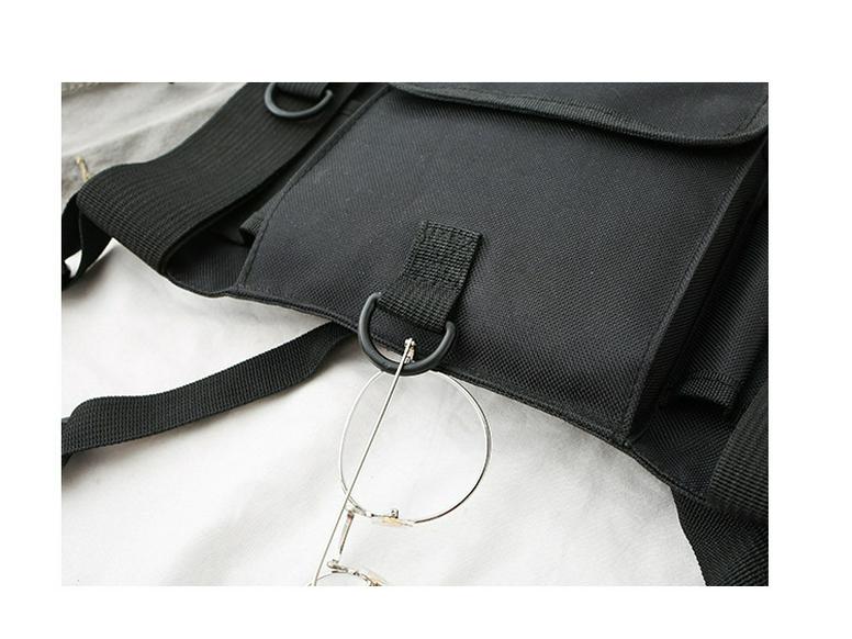 Hong Kong Taktyczna Torba na Klatkę Piersiową Hip-Hop: Funkcjonalna kamizelka unisex i plecak biodrowy