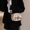 New Commuting Niche Women's Bag Cartoon Simple Multi-layer Small Bag, Single Shoulder Crossbody Bag