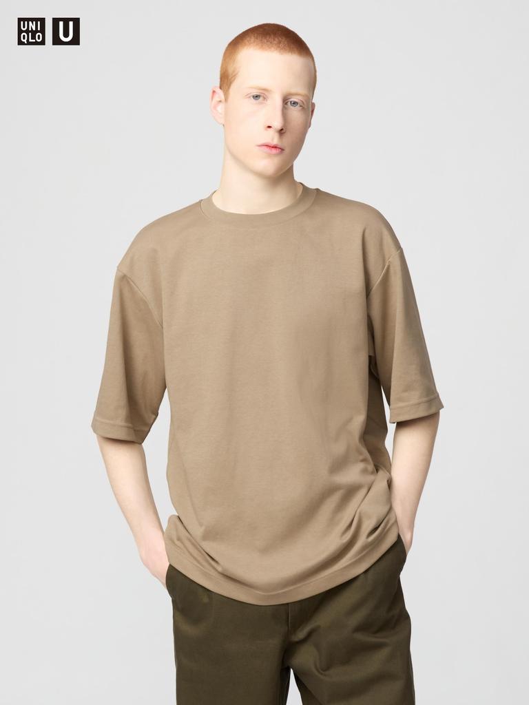 Uniqlo Airism CoTTon Oversized Crew Neck T
