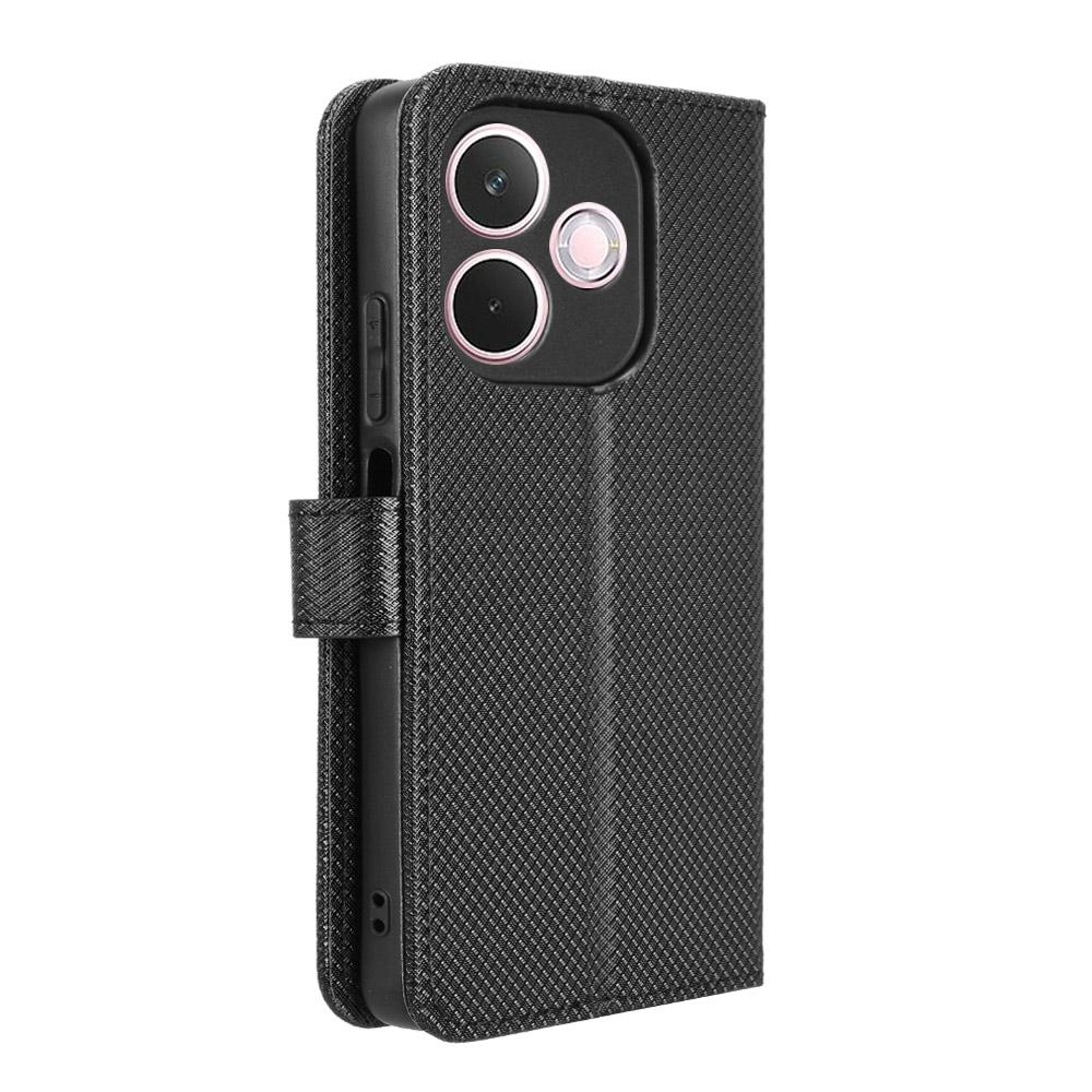 For Oppo A5 Pro 5G Case PU Leather Diamond Texture Wallet Phone Cover