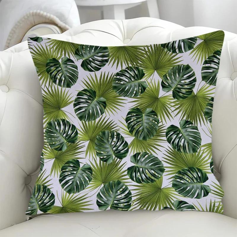 

Sofa Cushion Cover x Green Leaf Pillowcase Decorative Pillowcases for Pillows Pillow Hugs Fall Decoration Covers Bed 66x66cm