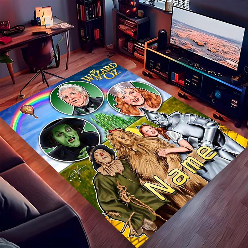 Custom Personalization The Wizard of Oz Print Area Rug - Soft, Washable Non-Slip Indoor Mat,Living Room,Home&Office Decorative Rug