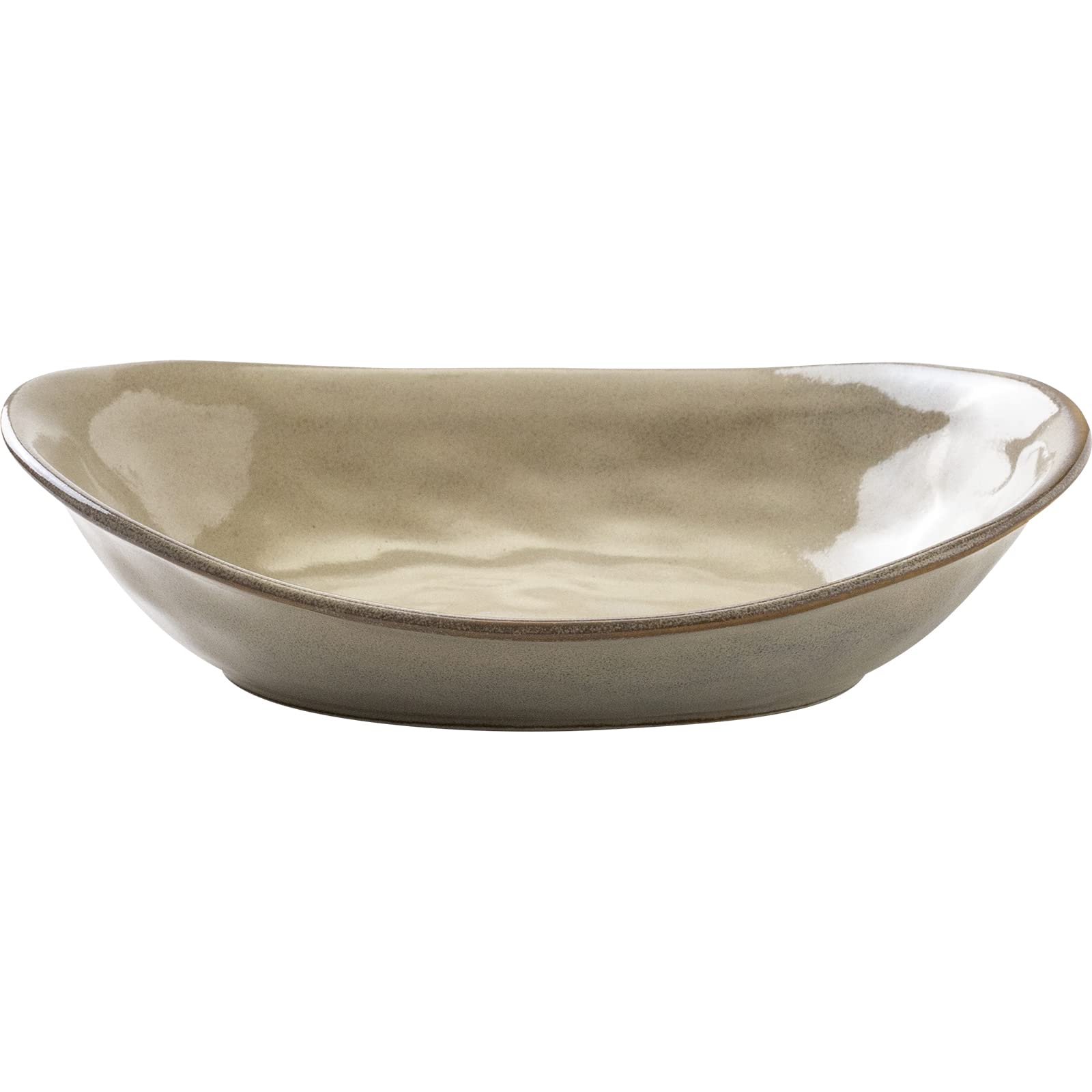 

Marusan Kondo Mino Ware fave 240cm Deep Ivory Plate, слоновая кость