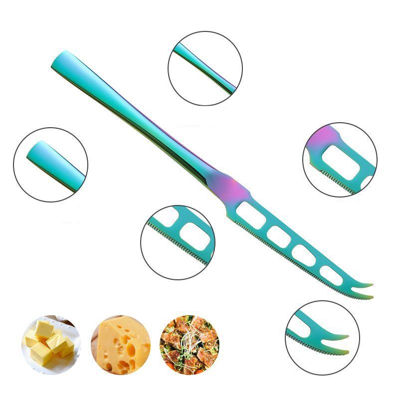 Stainless Steel Butter Knife with Fork Cake Cream Table Knives Dessert Jam Spreaders Western Tableware Breakfast Tools