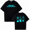 T-shirt da donna KPop Demon Hunters Witch Hunter Scollo a girocollo Manica corta Top ampio Maglietta in cotone