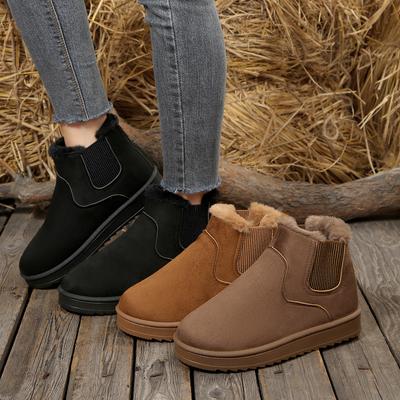 Grande taille 2025 hiver nouveau polyvalent bottes de neige commerce extérieur tube court chaud velours bottes épaissies femmes