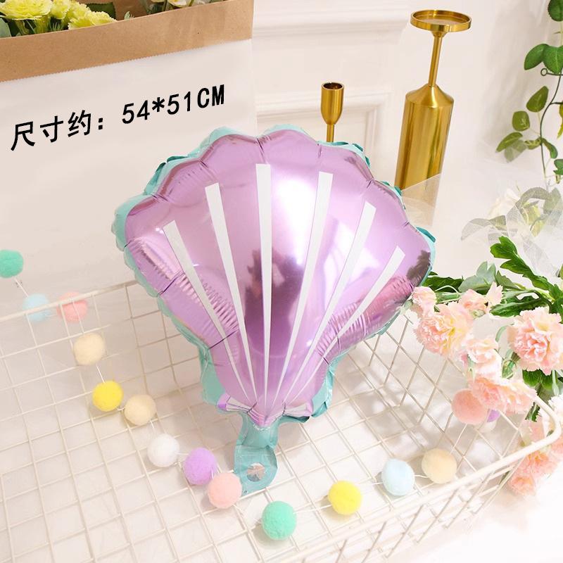 Theme Scene Princess Girl Birthday Party Decoration Background Wall purple shell