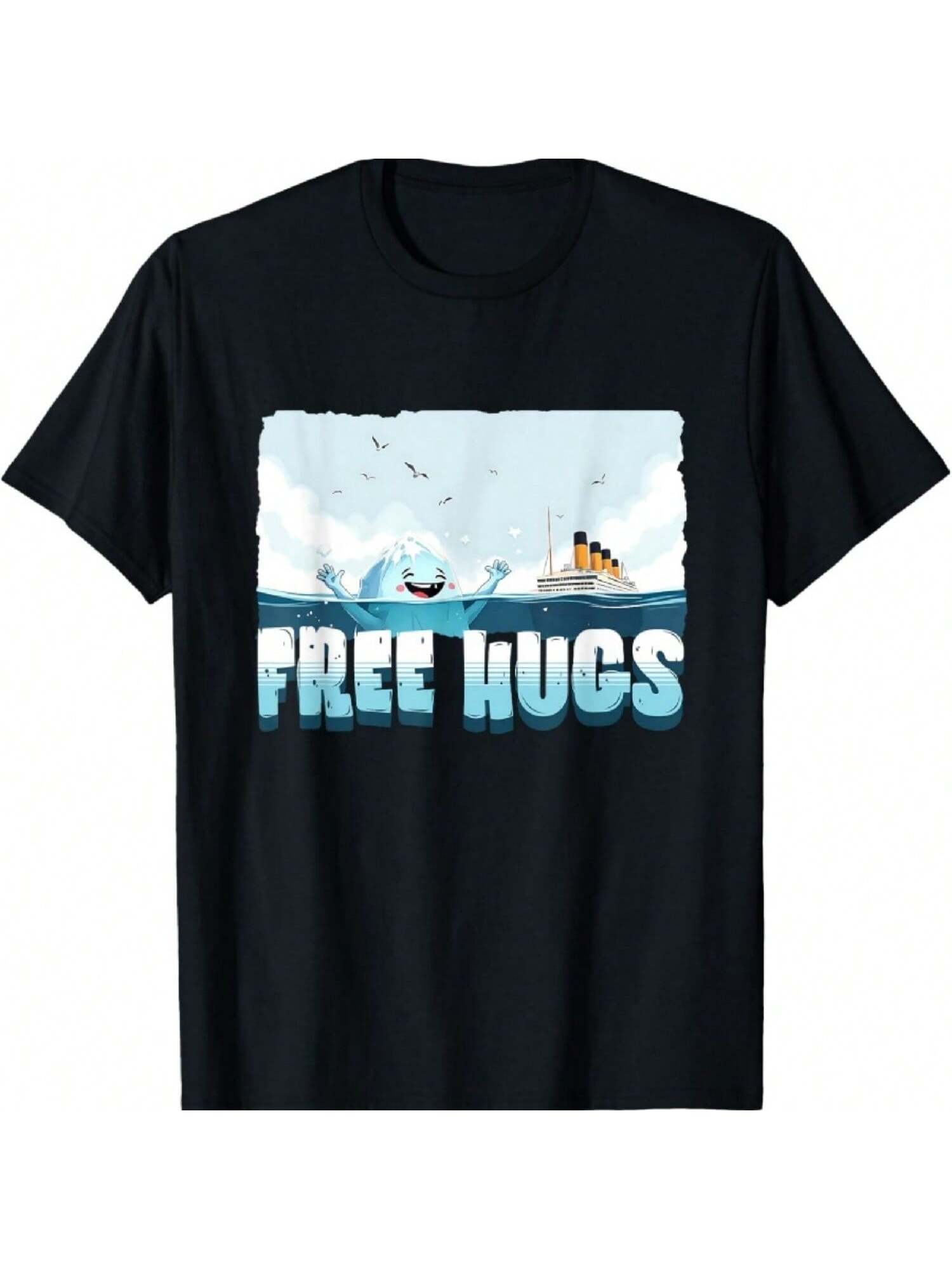 Free Hugs Funny Iceberg Cruise Ship Boys Girls Kids T-Shirt S разноцветный