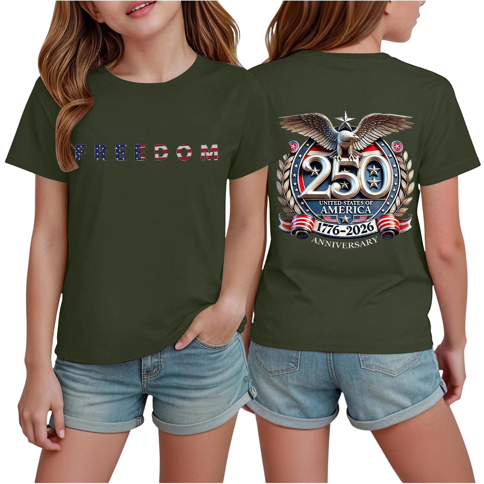 Boys  And Girls  Printed Fashion Casual Short-Sleeve T-Shirts 120
