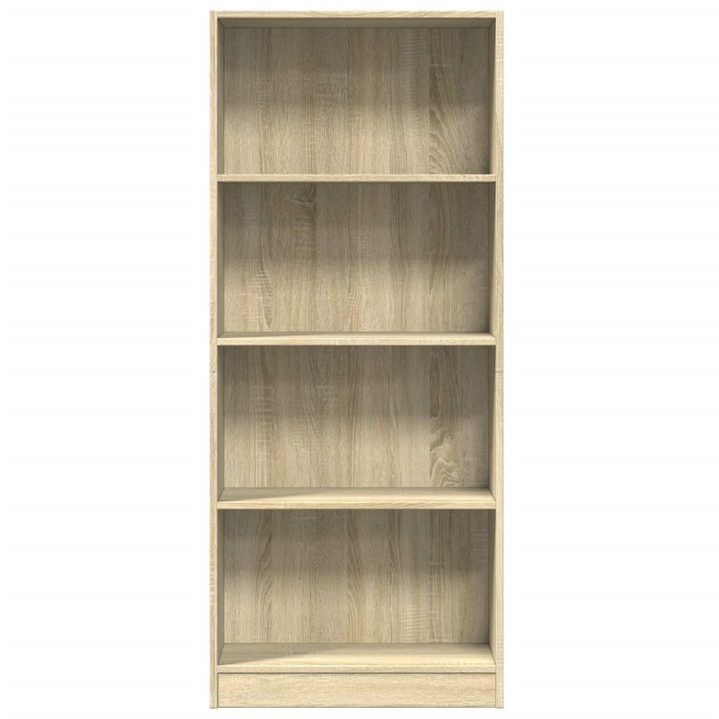 Bookshelf Sonoma Oak 60 x 24 x 143 cm Engineered Wood