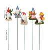 5 Piece Dwarf Goblin Flower Resin Ornaments Garden Pots Card Decorations Courtyard Micro Landscapes Elf Gardening Plugins Landscaping Accessories