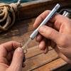 Affûteur de hameçons portable type stylo, Outil d'affûtage de hameçons de pêche robuste en métal, Tige d'affûtage de coupeur avec clip, Accessoires de pêche