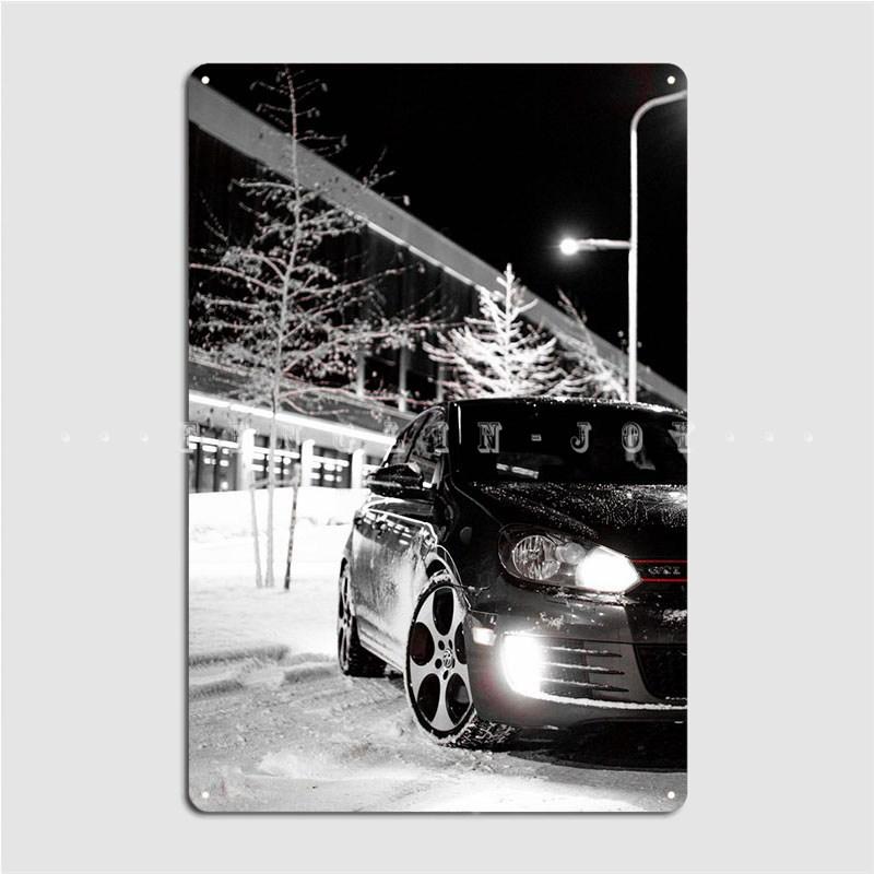 Mk6 Golf Gti Metallskylt Väggmålning Målning Kök Retro Tennskylt Affisch