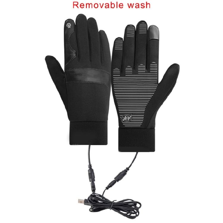 Thermals Glove for Winter, USB Heated Glove for Men Women Knitted Heating Gloves Hands Warmer Mittens Full Finger Gloves