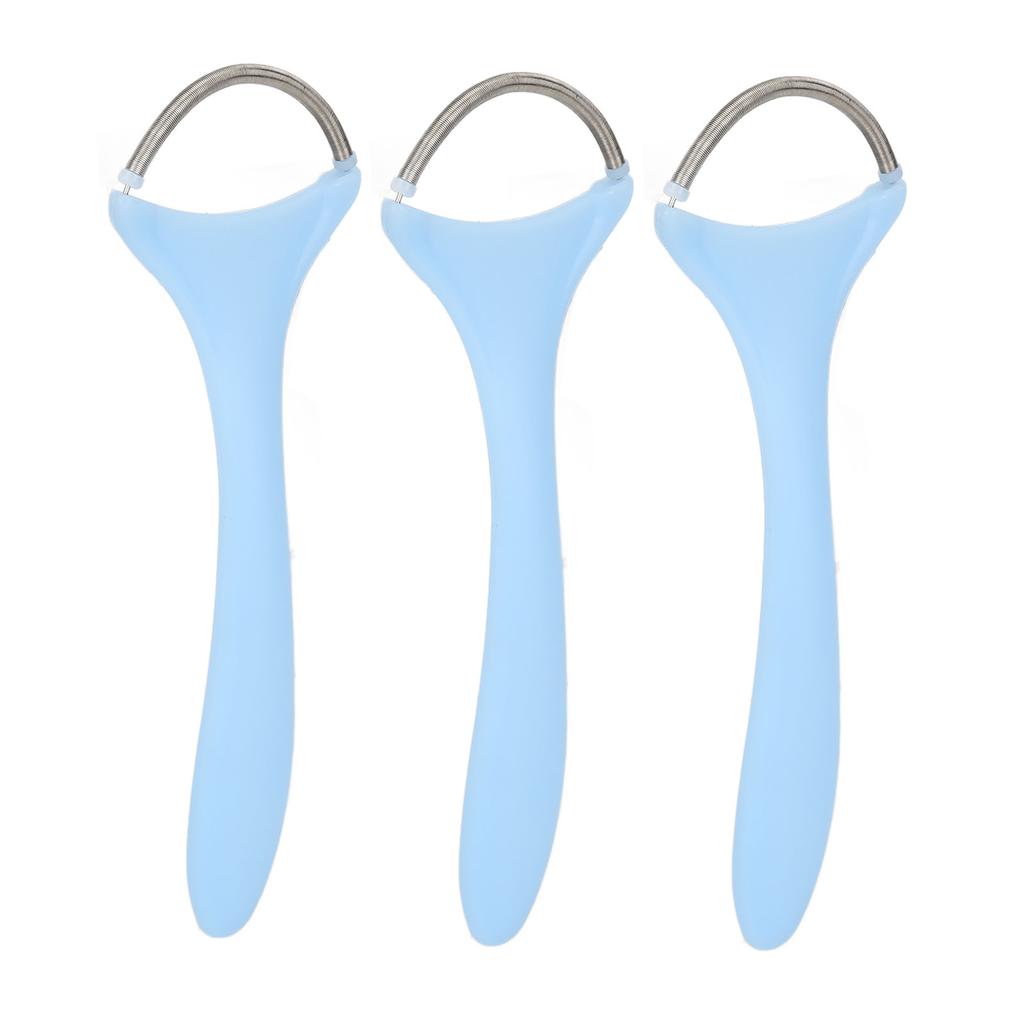 3pcs Spring Facial Hair Remover for Women Long Handle Stainless Steel Gentle Spring Facial Threading Epilator Coil