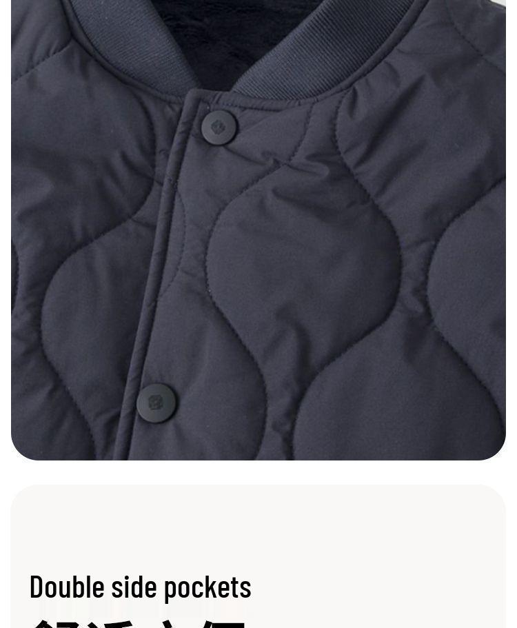 Men's Warm Lightweight Fall/Winter Plus Velvet Vest for Middle-aged and Elderly - Sleeveless Dad's/Grandpa's Jacket.