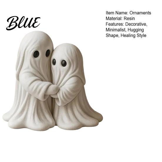 Healing Ghost Statue Halloween Hugging Statue Resin Table Ornament Cute Decoration Desktop Decoration Sculpture Art Piece for Home Bedroom