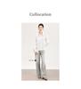 Women's Early Spring Loose Casual Lace Cotton Shirt with Bamboo Joint Design