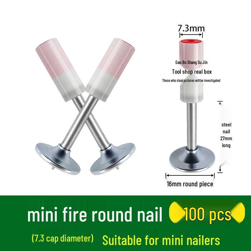 M8 Threaded Powder-Actuated Nail Gun with Removable Screw for Ceiling Lights