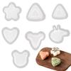 SensaBliss Clear Onigiri Set of Convenient Onigiri Molds for Meal and Heart Easy To Reusable for and Commercial Use Molds, 7, Kids' Improvement, DIY,