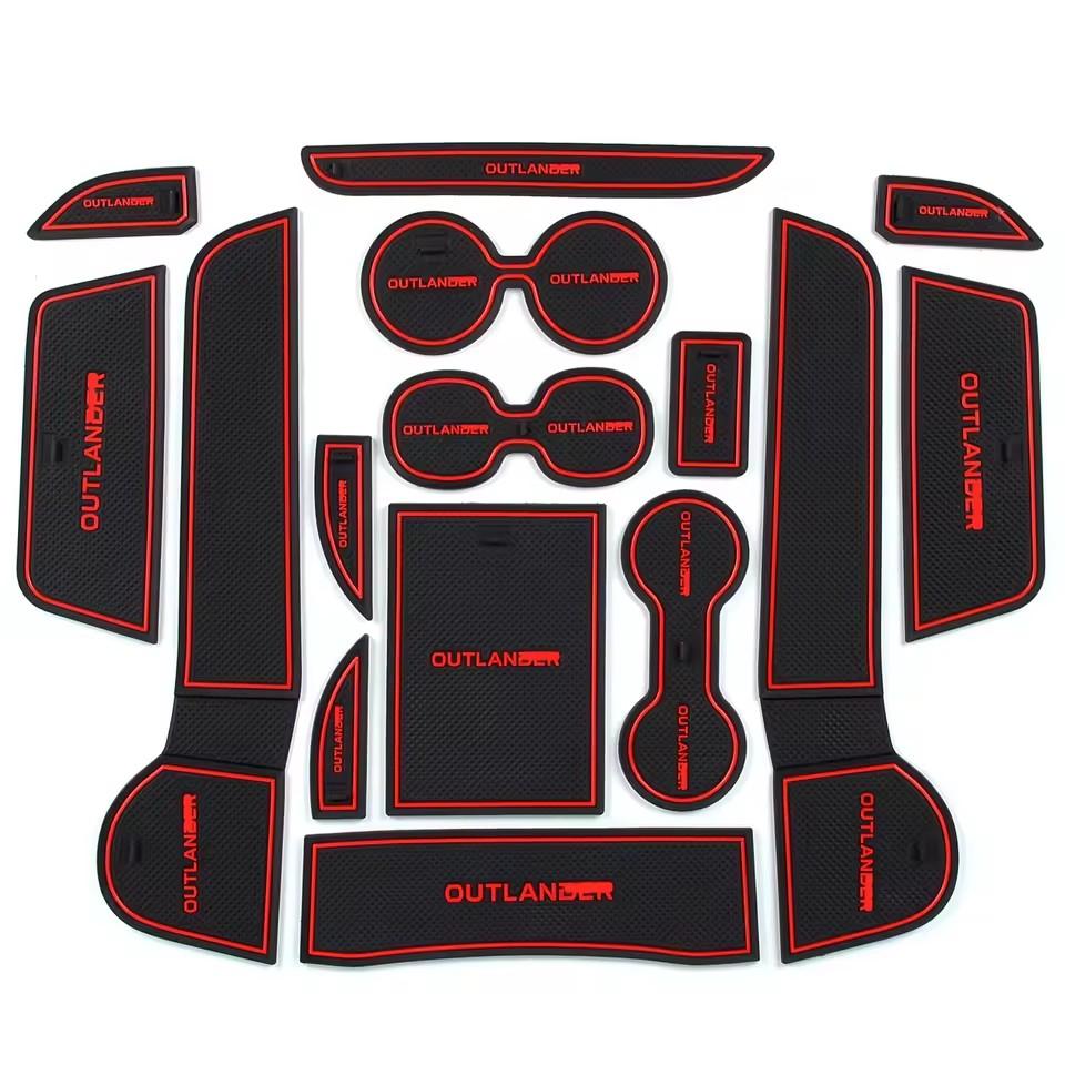 

для Mitsubishi Outlander 2019 - 2025 Нескользящий коврик в слот ворот, подстаканник, защитная накладка в паз двери, аксессуары для интерьера