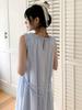Cool Kitten Petal Pintuck Ruffle Long Dress 2 Colors