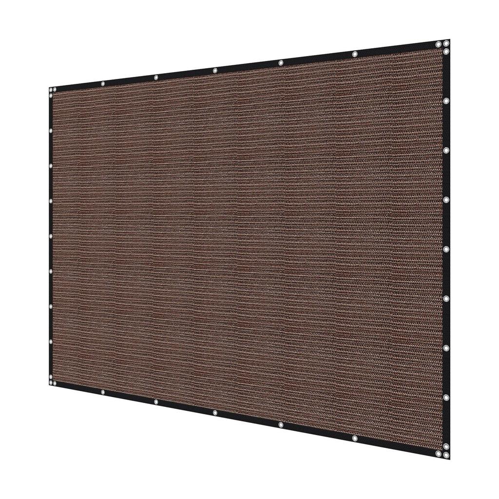 90% Sun Shade Cloth Privacy Screen 8 x 12 ft for Patio Garden (Brown)