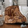 1pc Desert Wildlife Print Blanket   Lightweight Flannel Throw Blanket For Sofa, Bed, Living Room, Office, Outdoor Travel, Camping