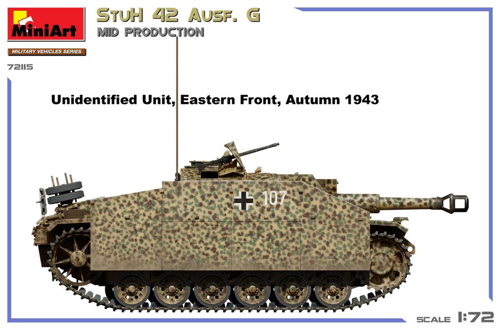 Miniart Samobieżna Haubica Szturmowa 42 G Model Plastikowy MA72115 1/72 10.5cm Ausf. Model średni (Zbiornik)