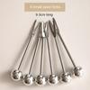 6Pcs Light Luxury Fruit Forks Set Stainless Steel Fruit Picks Storage Jar Set  For Tasting Salad