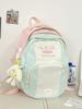 High value, fresh and sweet, contrasting color splicing backpack, lightweight travel backpack for junior high school students