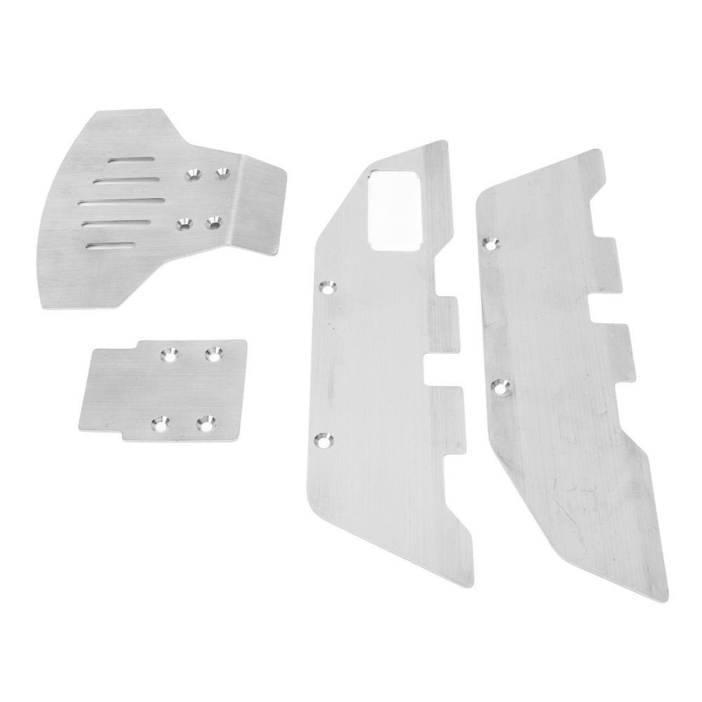 With Screws Chassis Armor Protector RC Chassis Armors Set for Traxxas 2WD 1/10 RC Car Upgrade Parts