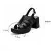 Fashion AIYUQI Women's Sandals Geuine Leather 2025 New Thick-soled Female Sandals  Fish-mouth Summer Sandals High Heels For Women