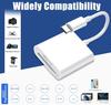 USB-C SD card reader, Type-C SD card reader, supports SD and MicroSD memory card adapters for iPhone 15/16/iPad/MacBook/Mac