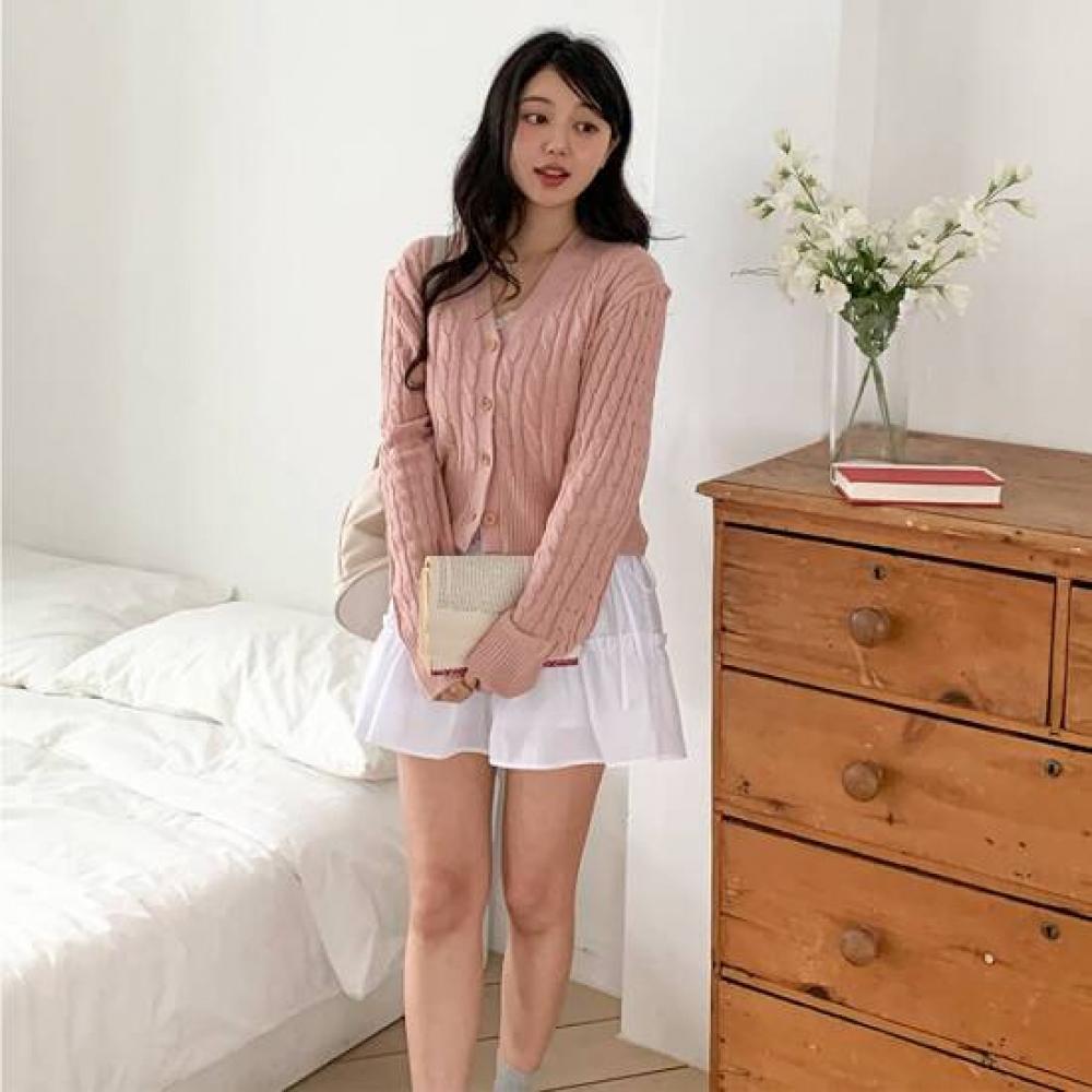 New ArriValS Open Run Women S Spring Cardigan fiSher Slim Fit V Neck Cable Knit