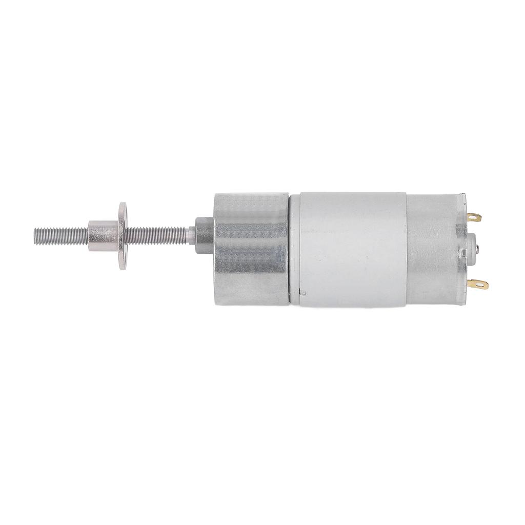 Self Locking DC Worm Gear Motor with Flange M6 Rotating Shaft Thread Speed Reduction Geared Motor