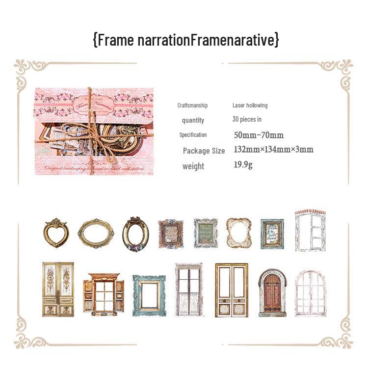 

MòMò Baroque Ukiyo-e Style Paper Texture Decorative Stickers for Retro Journals