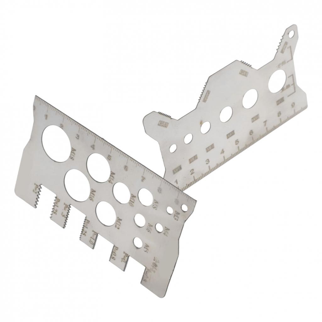 Metric 2PCS Screw Thread Pitch Gauge Ruler for Various Bolt and Nut Sizes