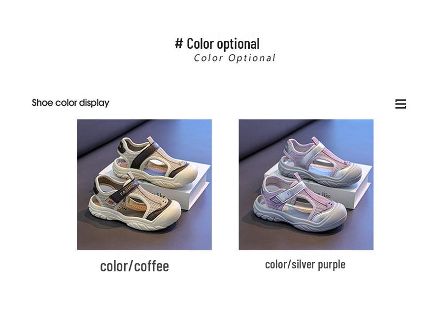 2025 Leichte Klettverschluss-Sandalen für Kinder - Sportliches Design mit Zehenschutz für Jungen und Mädchen