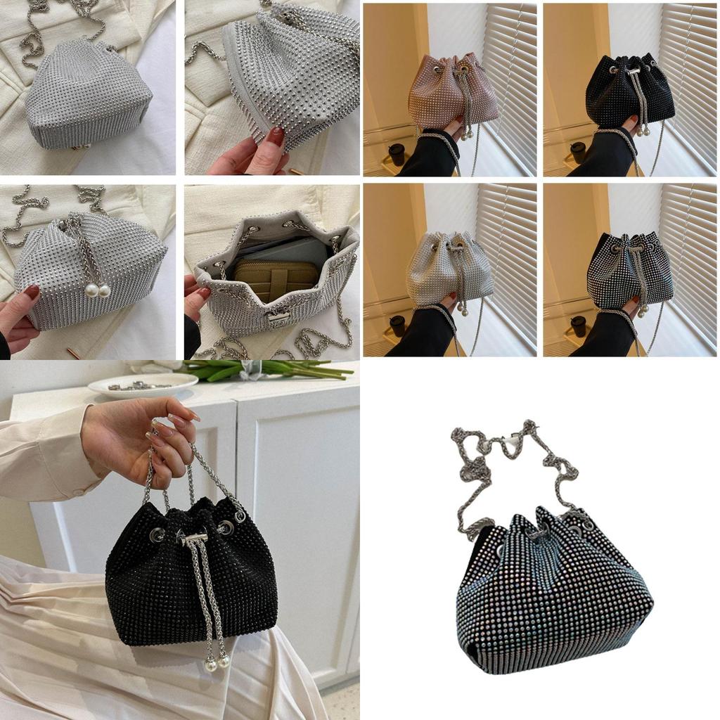 Stylish Chain Crossbody Bucket Bag 2023 New Large Capacity Pu Leather Trendy Handbag