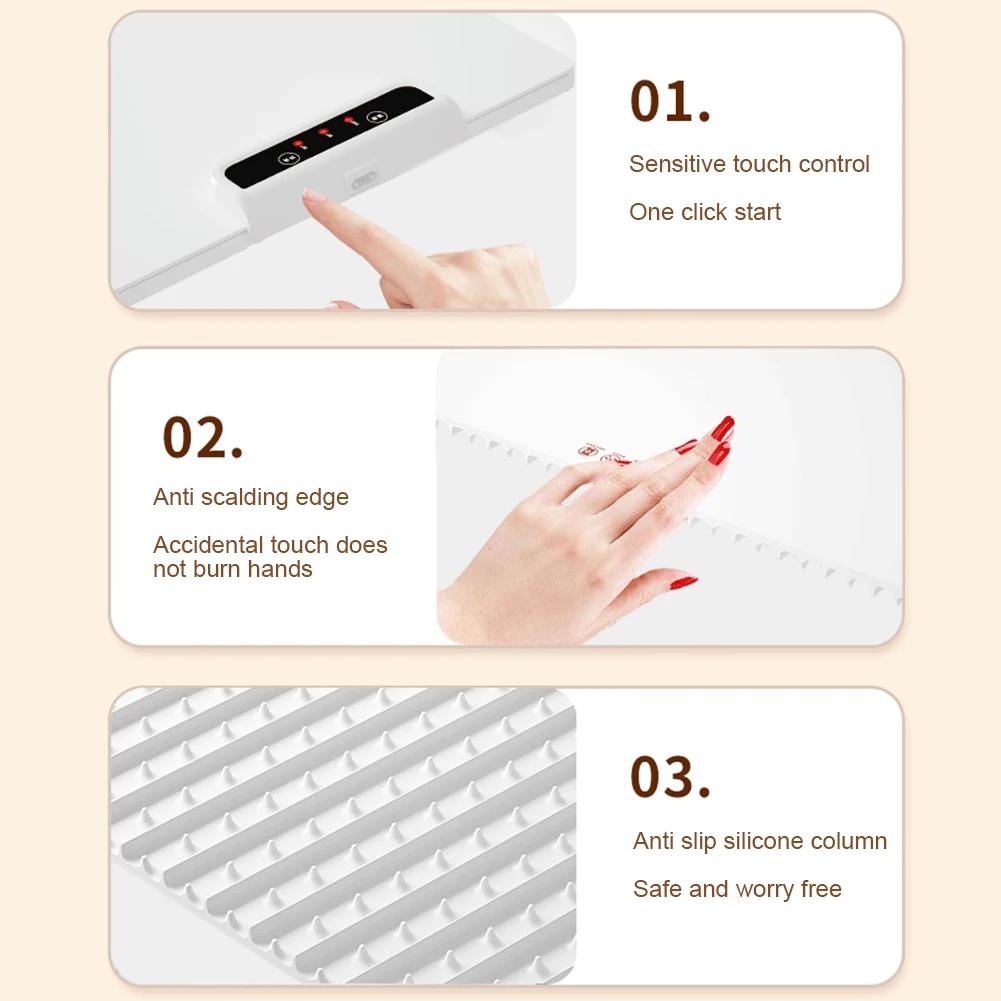 Elektrische Warmhalteplatte mit einstellbarer Temperatur Buffets Restaurants Heizplatte Schnelles Aufheizen Faltbarer Speisenwärmer für Zuhause