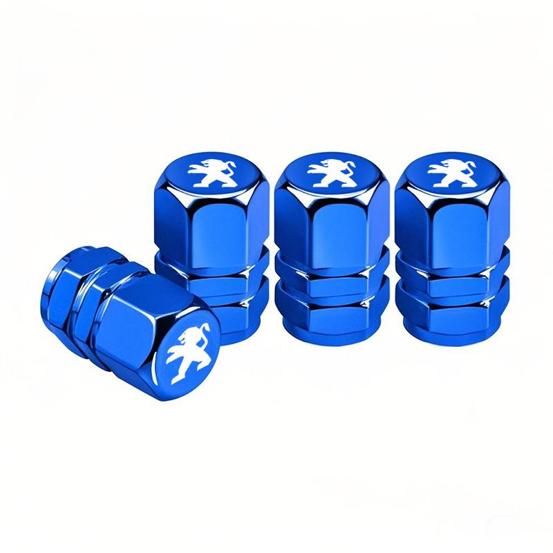 Car Tire Valve Cover Aluminum Alloy Car Wheel Tire Valve Caps For Peugeot 408 4008 308 3008 Rifter 5008 508 2008 208 301 RCZ 106 HJG2