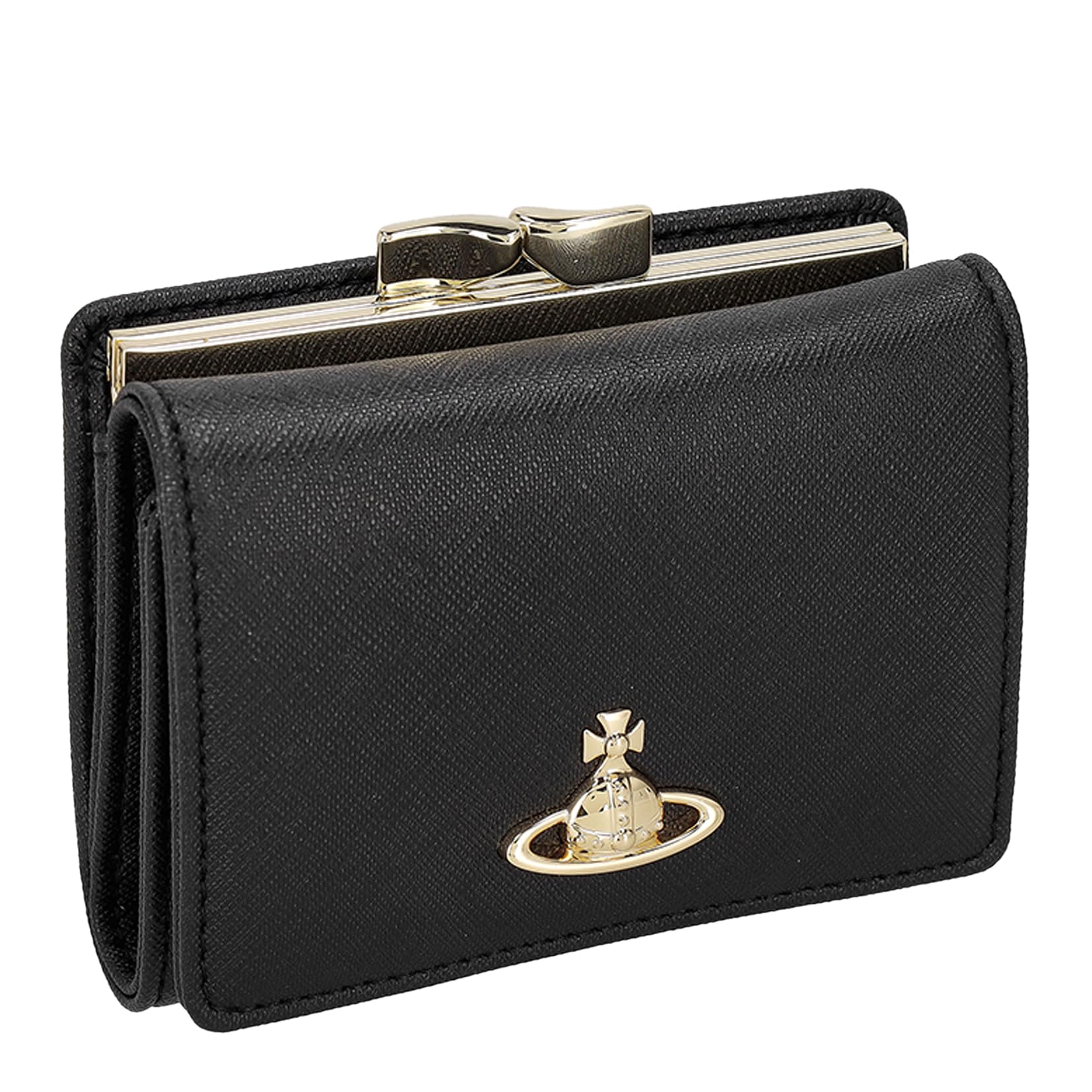 

Vivienne Westwood SAFFIANO PLAIN Tri-fold Wallet, 5115002MW-S0021, Black, Women s [Used]
