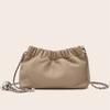 Elegant pleated gold chain bag 2025 new model cowhide versatile cloud bag shoulder underarm bag crossbody bag
