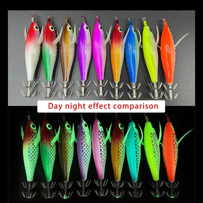 Saltwater Freshwater Angling Shrimp Cuttlefish Jig Hook Lures Round Belly Squid Jig Fishing Lures with Shrimp Designs