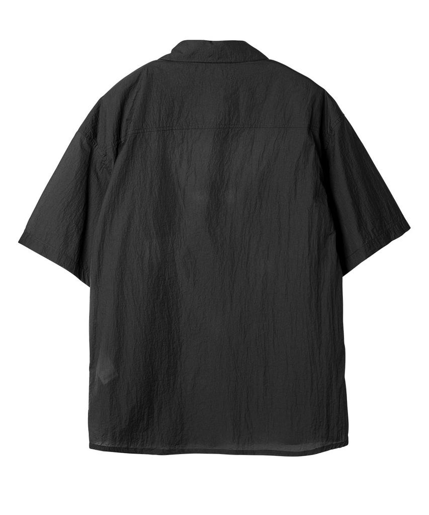 Leopeusaideu Layer Half Shirt Jacket Black