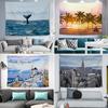 VIKAMA Scandinavian Landscape Decorative Fabric Tapestry Bedroom Ins Style Bedside Sofa Background Fabric Tapestry Decoration
