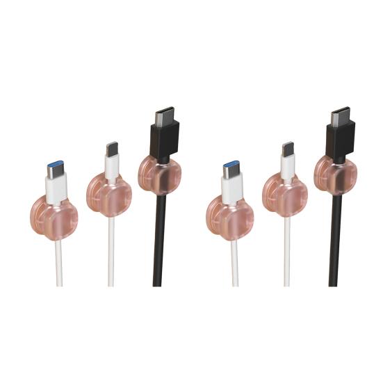 Magnetisk Kabelholder Selvklebende Kabelorganisator Enkel Installasjon Kabelklemme med Fjær for Skrivebord Hjemmekontor Bil