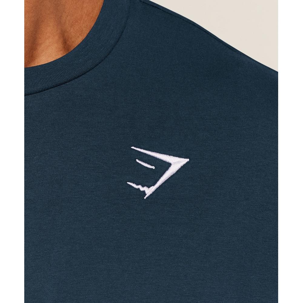 Gymshark CresT Oversized T shirT Gs Navy A4c5a Ub9p